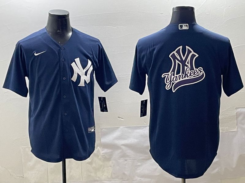 Men New York Yankees Blank Black Game 2025 Nike MLB Jersey style 7->new york yankees->MLB Jersey